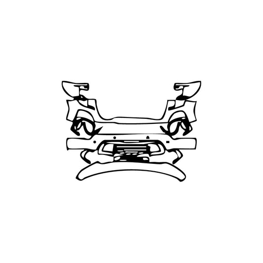 Pre-Cut PPF GMC Sierra 1500 Crew Cab DENALI 2019 - PPF-Kits