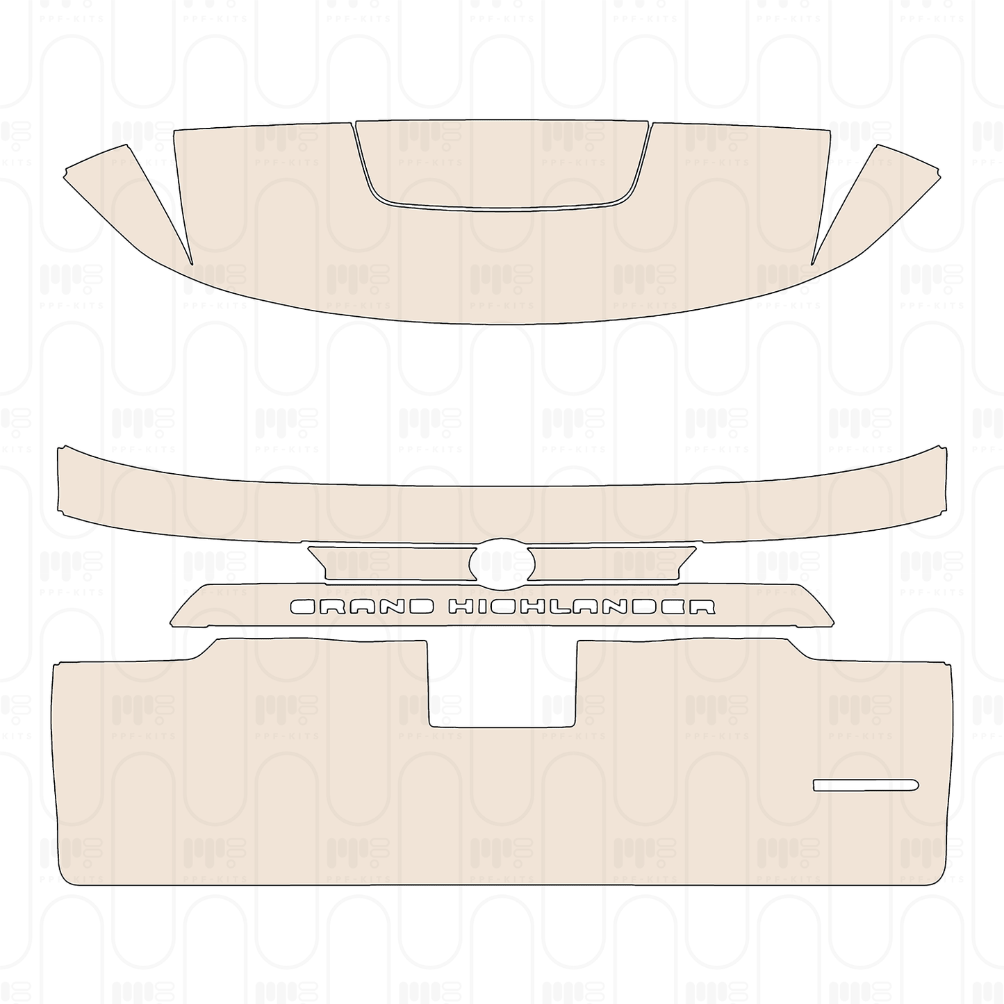 Trunk Lid with "GRAND HIGHLANDER" & "LIMITED" Emblems
