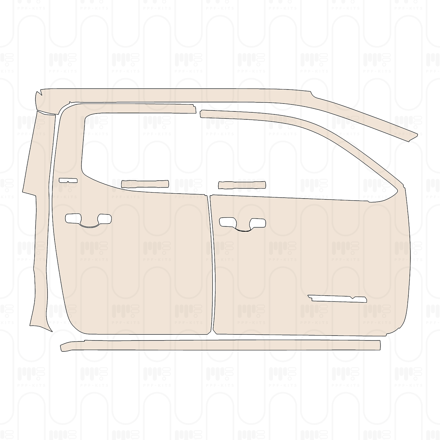 (right) Door+Side Skirt+Rear Fender with "TACOMA" & "SR5" Emblem on door