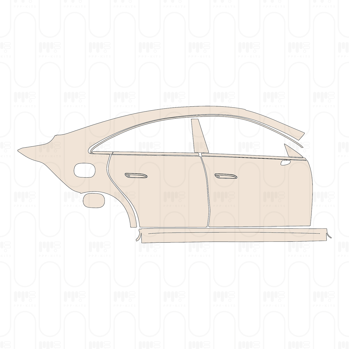 (right) Door+Side Skirt+Rear Fender