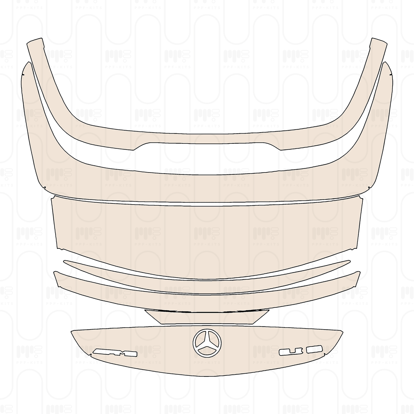 Trunk Lid with Spoiler, without Antenna cutout, with "AMG" & "CLE 53" Emblems