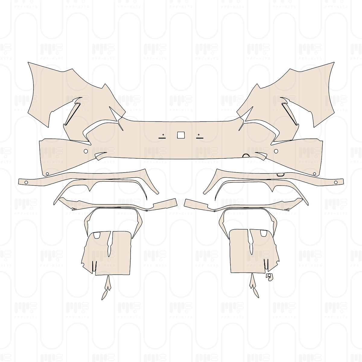 Rear Bumper with 6 PDC (Parking Sensors)