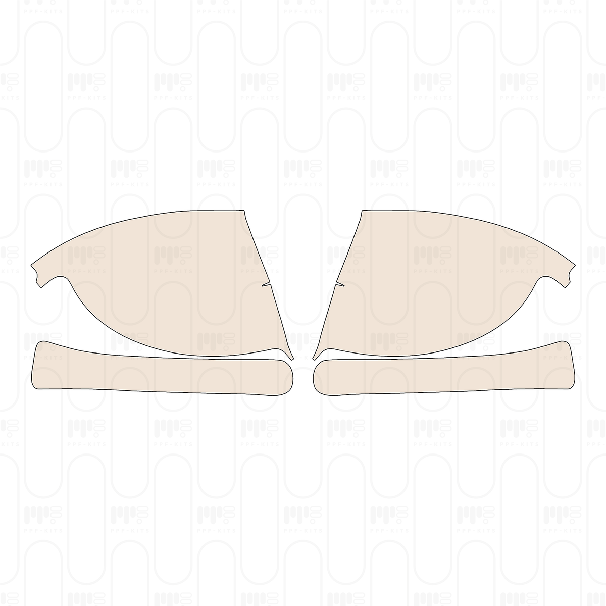 Pre-cut PPF pattern: hash escaped 1 Mirror - Smart #1 Base 2024