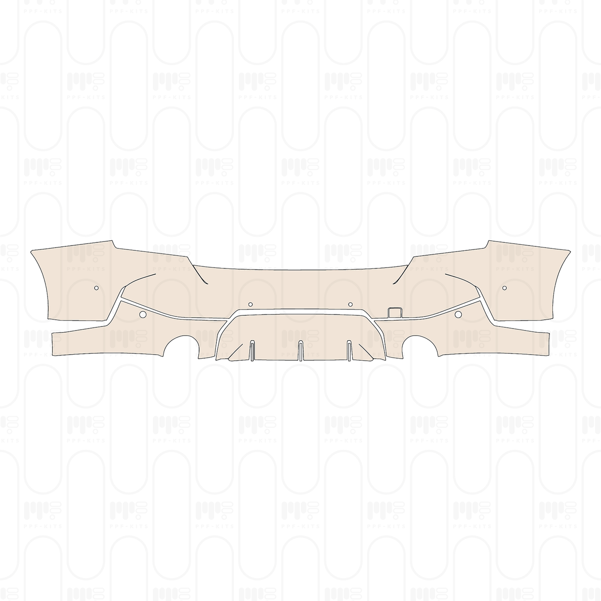Pre-cut PPF pattern: Rear Bumper - BMW