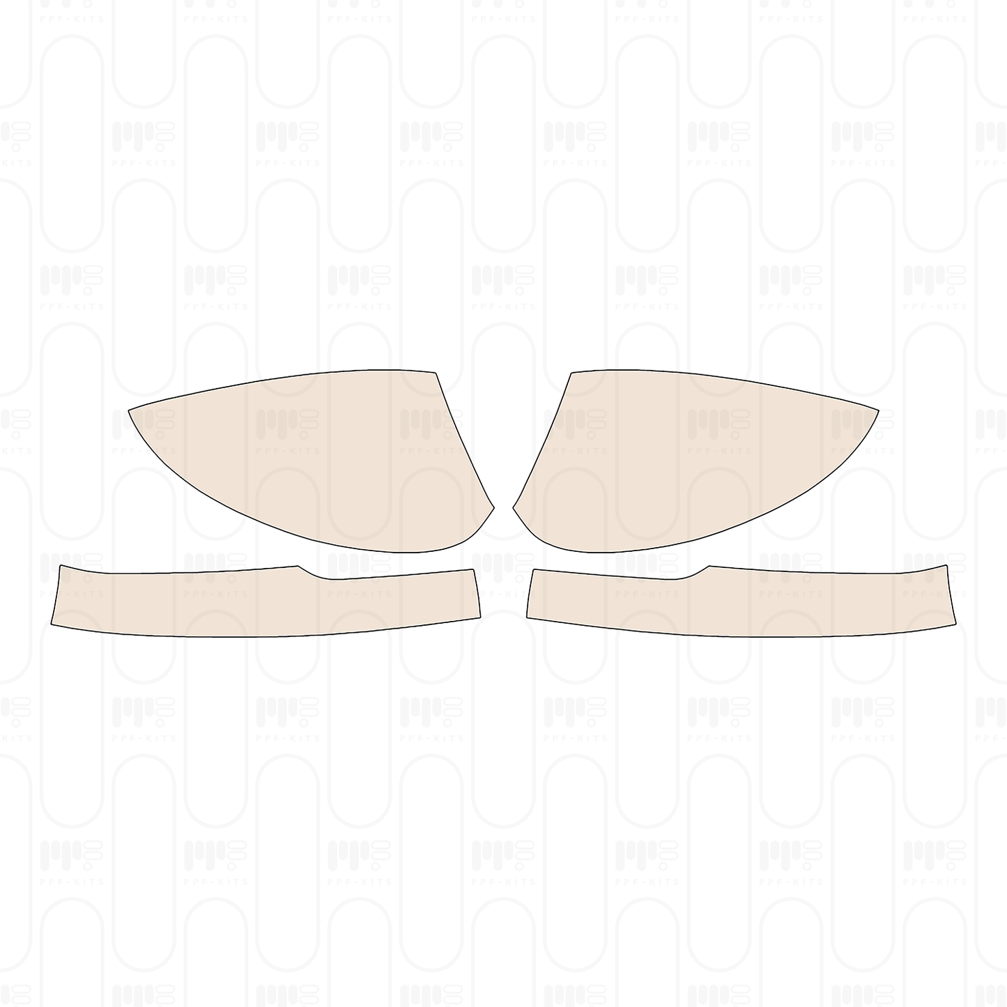Pre-cut PPF pattern: Mirror - Ford Kuga Active 2025