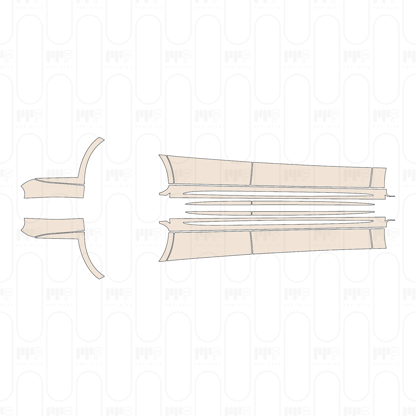 Pre-cut PPF pattern: Rocker Panel - Mercedes-Benz CLA Shooting Brake AMG CLA 35 2025