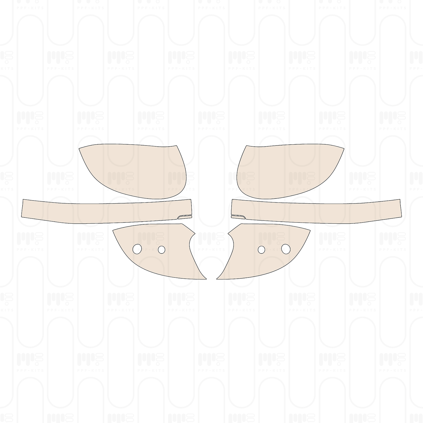 Pre-cut PPF pattern: Mirror - Mini