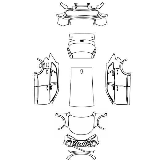 Passgenaue Lackschutzfolien PPF Audi Q5 Standard Wheelbase S-line 2025