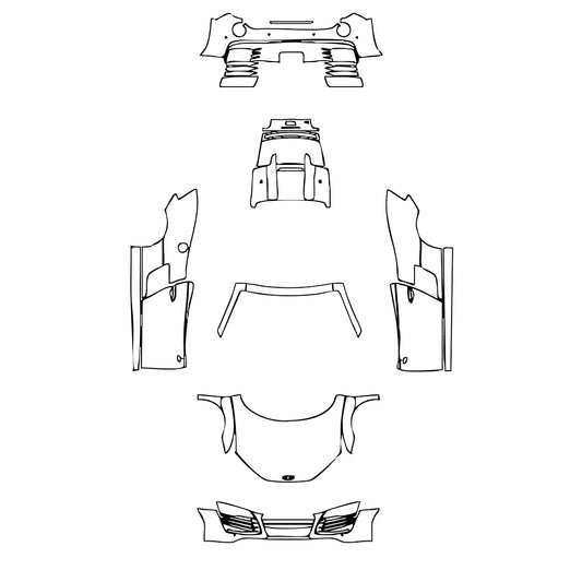 Pre-Cut PPF Audi R8 V10 Spyder 2014 - PPF-Kits