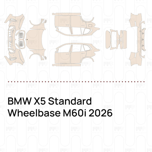 BMW X5 Standard Wheelbase M60i 2026 – Pre-Cut PPF