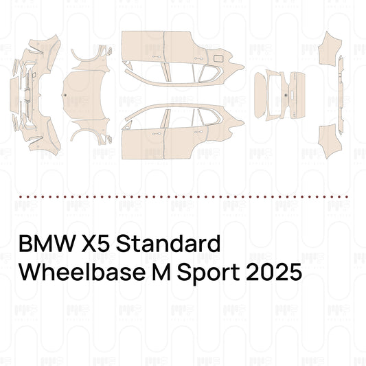 Pre-Cut PPF BMW X5 Standard Wheelbase M Sport 2025