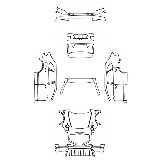 Pre-Cut PPF Bentley Bentayga Standard Wheelbase Base 2017 - PPF-Kits