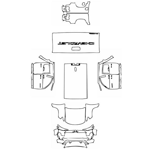 Pre-Cut PPF Chevrolet Colorado Crew Cab WT 2023 - PPF-Kits