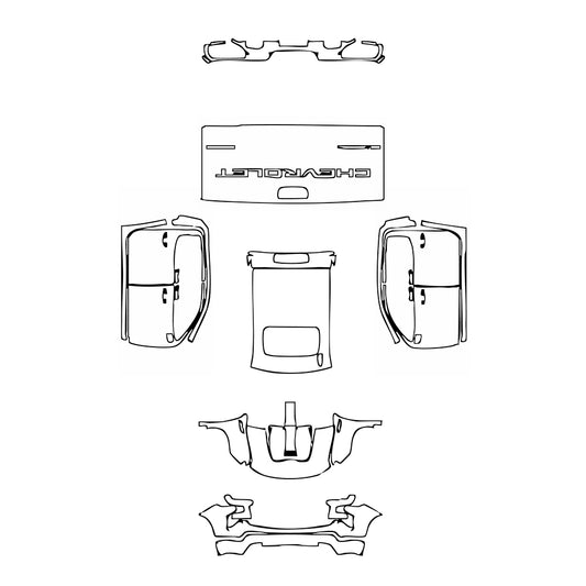 Pre-Cut PPF Chevrolet Silverado 1500 Custom Trail Boss 2025 - PPF-Kits