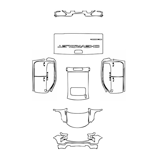 Pre-Cut PPF Chevrolet Silverado 1500 WT 2025 - PPF-Kits