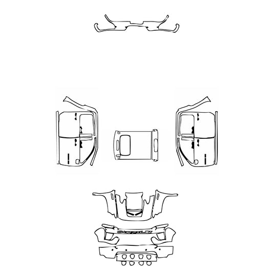 Pre-Cut PPF Chevrolet Silverado HD 2500 HD WT 2022 - PPF-Kits