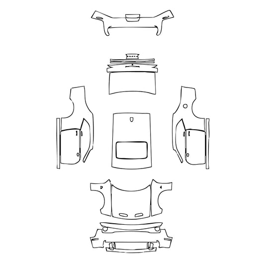 Pre-Cut PPF Dodge Challenger Standard body SRT HELLCAT 2019 - PPF-Kits