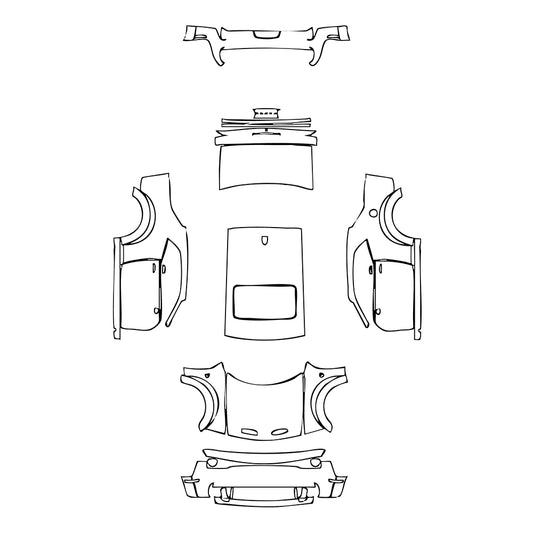 Pre-Cut PPF Dodge Challenger Widebody SRT HELLCAT REDEYE 2021 - PPF-Kits