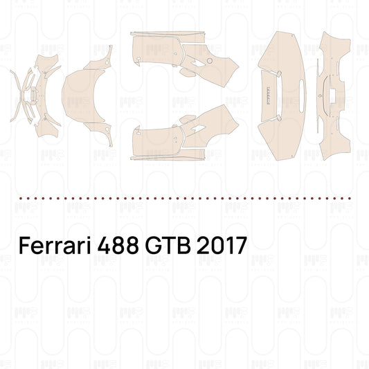 Pre-Cut PPF Ferrari 488 GTB 2017