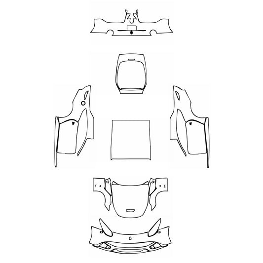 Pre-Cut PPF Ferrari F12 F12berlinetta 2018 - PPF-Kits