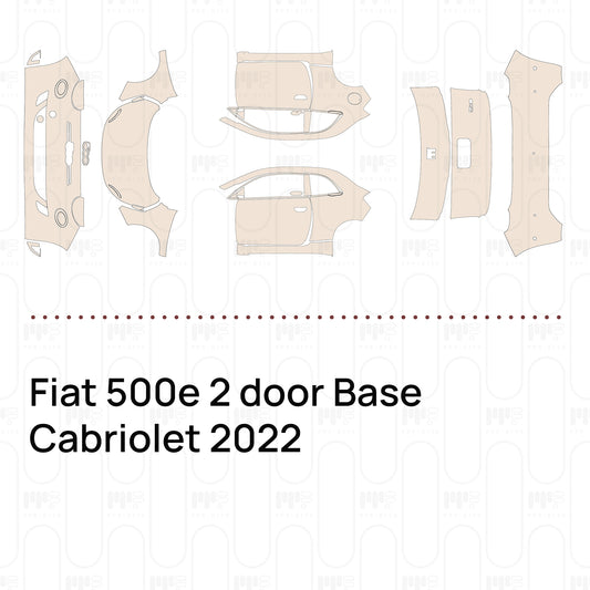 Pre-Cut PPF Fiat 500e 2 door Base Cabriolet 2022