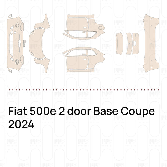 Pre-Cut PPF Fiat 500e 2 door Base Coupe 2024