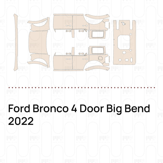 Pre-Cut PPF Ford Bronco 4 Door Big Bend 2022