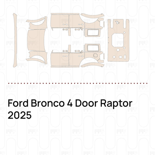 Pre-Cut PPF Ford Bronco 4 Door Raptor 2025