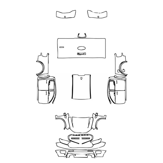 Pre-Cut PPF Ford Ranger (US) LARIAT SUPERCREW 2023 - PPF-Kits