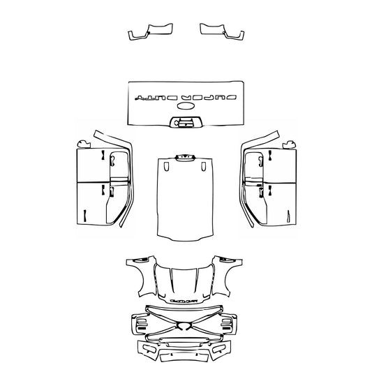 Pre-Cut PPF Ford Super Duty F-250 Crew Cab Lariat 2024 - PPF-Kits