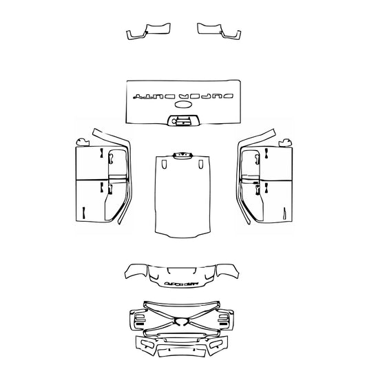 Pre-Cut PPF Ford Super Duty F-350 Crew Cab Lariat 2024 - PPF-Kits