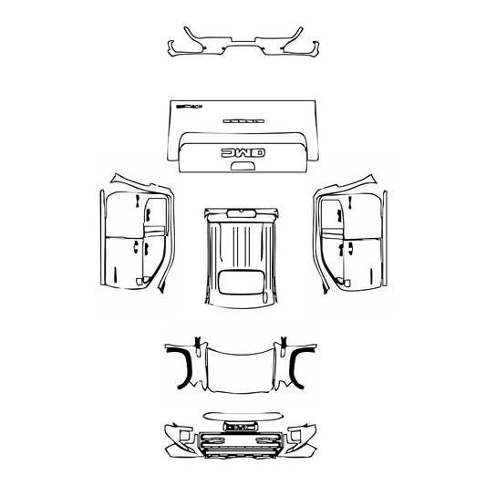 Pre-Cut PPF GMC Sierra 1500 Crew Cab AT4X 2023 - PPF-Kits
