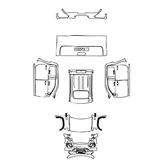 Pre-Cut PPF GMC Sierra 1500 Crew Cab Pro 2021 - PPF-Kits