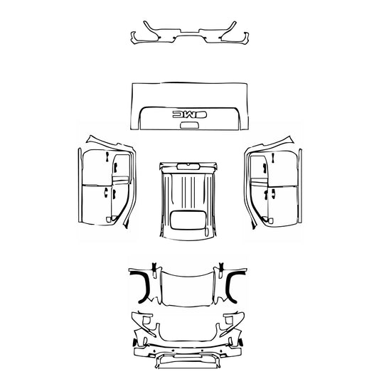Pre-Cut PPF GMC Sierra 1500 Crew Cab SLT 2023 - PPF-Kits