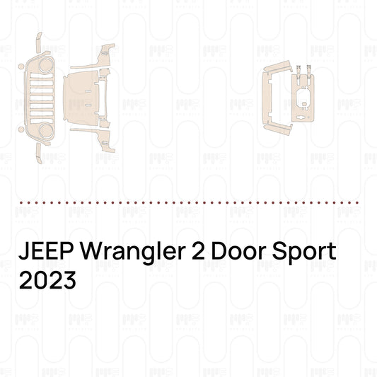 Pre-Cut PPF JEEP Wrangler 2 Door Sport 2023