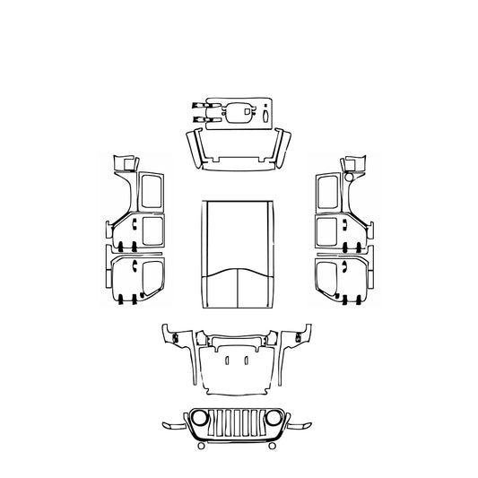 Pre-Cut PPF JEEP Wrangler 4 Door Sahara Altitude 2023 - PPF-Kits