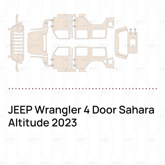 Pre-Cut PPF JEEP Wrangler 4 Door Sahara Altitude 2023