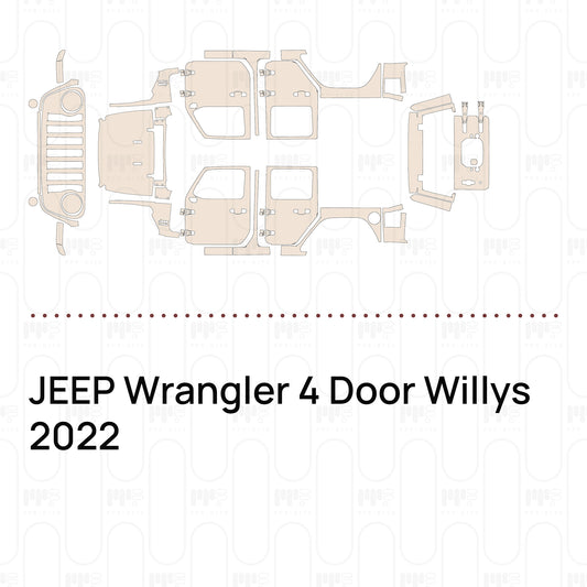 Pre-Cut PPF JEEP Wrangler 4 Door Willys 2022