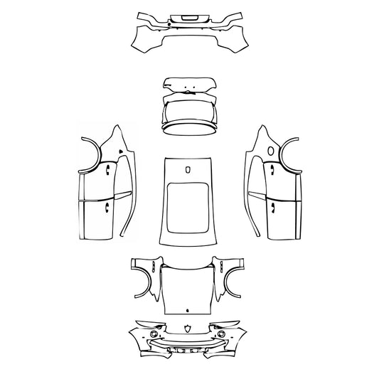 Pre-Cut PPF Maserati Levante Levante Base 2021 - PPF-Kits