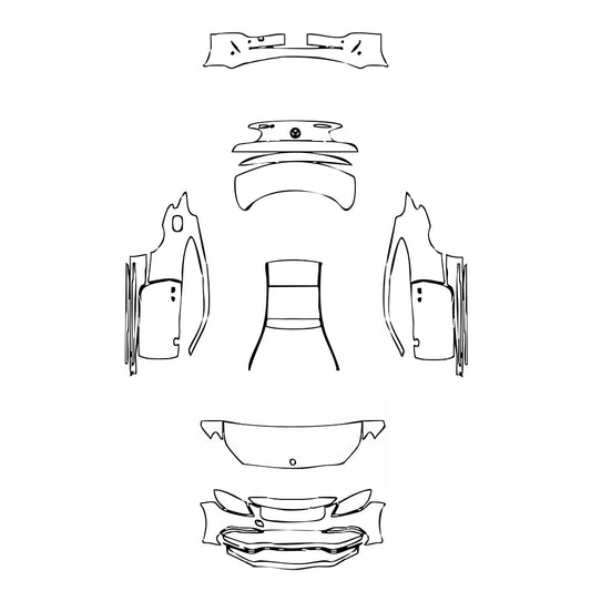 Pre-Cut PPF Mercedes-Benz C Class Coupe AMG C63 S 2016 - PPF-Kits