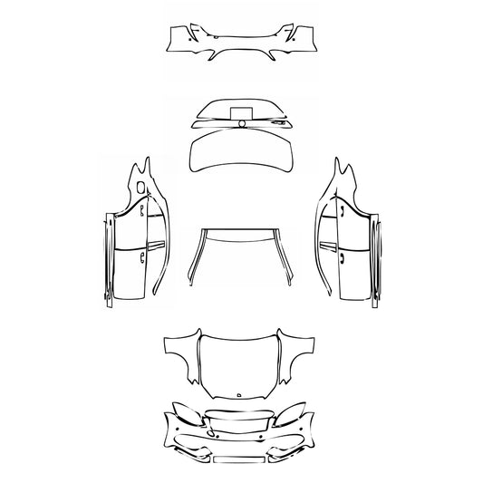 Pre-Cut PPF Mercedes-Benz C Class Sedan Sport Extended Wheelbase 2016 - PPF-Kits