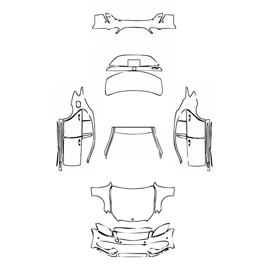 Pre-Cut PPF Mercedes-Benz C Class Sedan Sport Standard Wheelbase 2016 - PPF-Kits