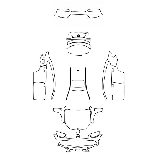 Pre-Cut PPF Mercedes-Benz GLC Coupe AMG GLC43 2020 - PPF-Kits