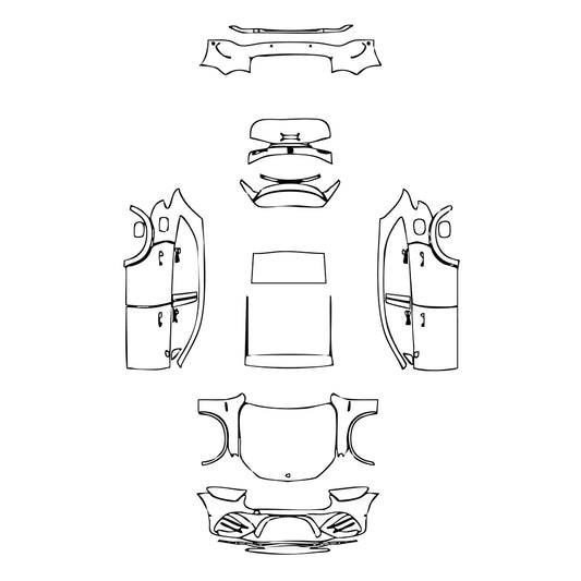 Pre-Cut PPF Mercedes-Benz GLC SUV AMG GLC 63 S e Performance 2025 - PPF-Kits