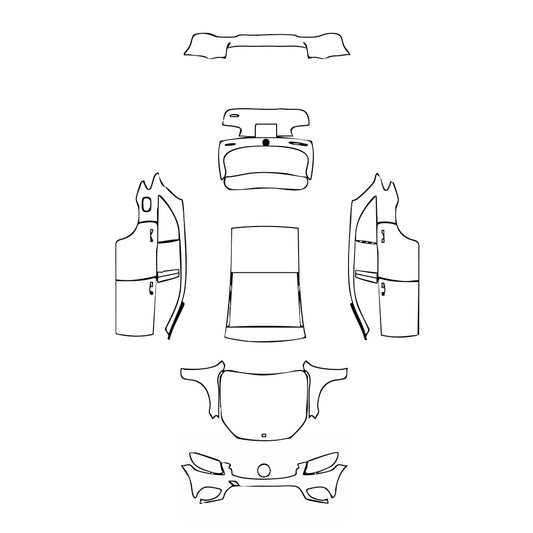 Pre-Cut PPF Mercedes-Benz GLC SUV Extended Wheelbase (GLC L) Base 2018 - PPF-Kits