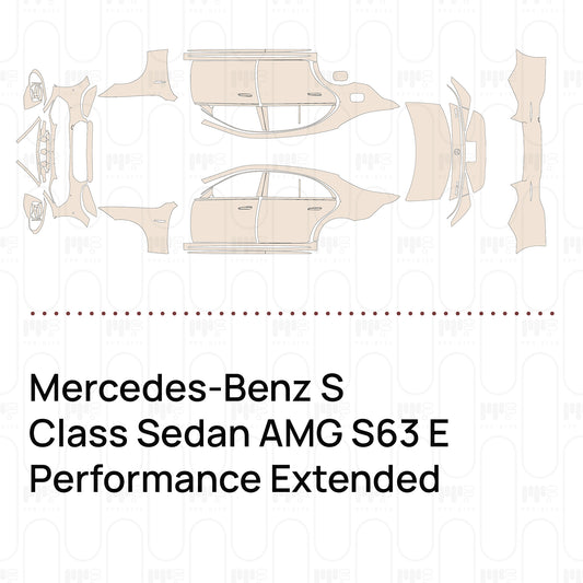 Pre-Cut PPF Mercedes-Benz S Class Sedan AMG S63 E Performance Extended Wheelbase 2023
