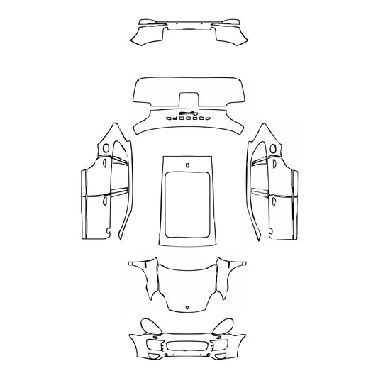 Pre-Cut PPF Porsche Cayenne Cayenne S E-Hybrid 2015 - PPF-Kits
