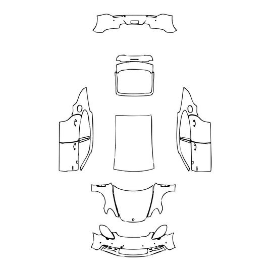Pre-Cut PPF Porsche Panamera Sedan Panamera 4 E-Hybrid 2018 - PPF-Kits