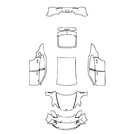 Pre-Cut PPF Porsche Panamera Sedan Panamera Turbo 2020 - PPF-Kits