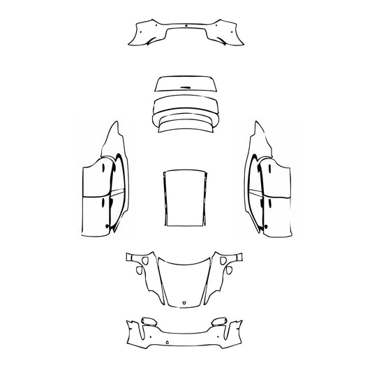 Pre-Cut PPF Porsche Taycan Sedan Taycan 2021 - PPF-Kits